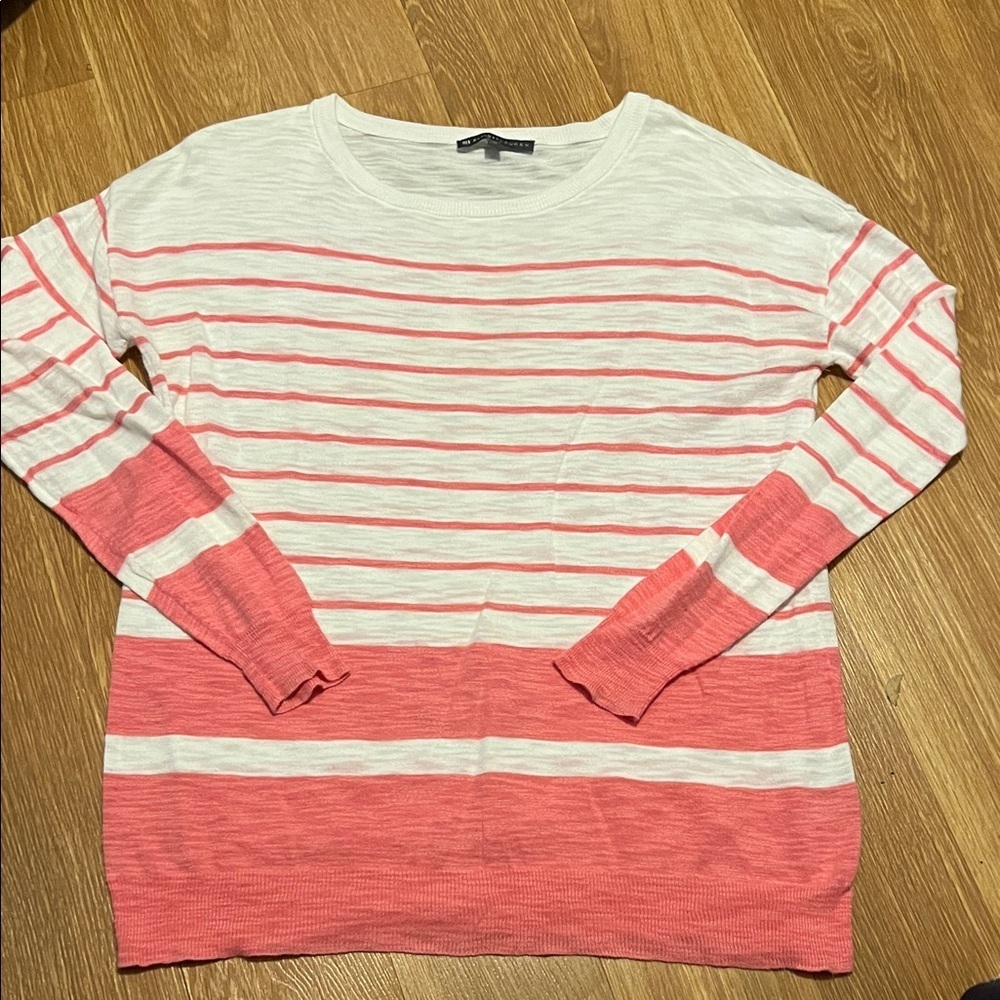 Elliott Lauren White Knit Top thin sweater like new medium